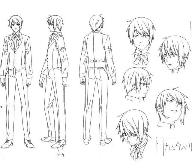 日系动漫人设三视图与面部表情特写 执事手稿原画图包在淘宝网的网站建设与推广