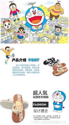 酷恰恰哆啦A梦女式拖鞋 防臭防滑的动漫休闲之选