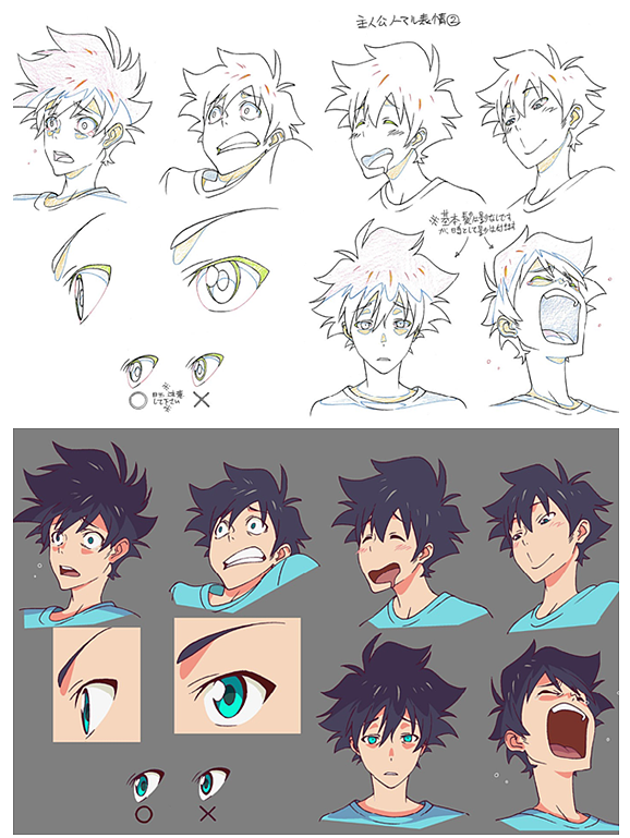 日式动漫人设线稿 从三视图到动态表达的完整指南